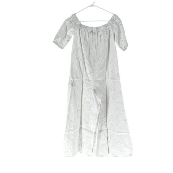 ASOS DESIGN Women's off shoulder puff sleeve button front jumpsuit - Picture 5 of 6
